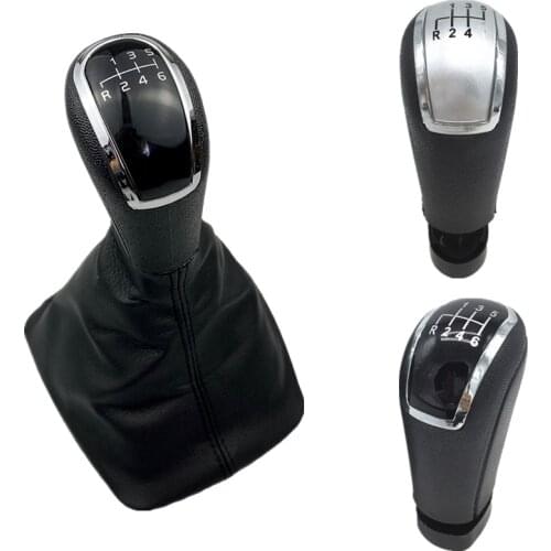 5/6 Spee Car Gearbox Shift Knob Gaiter Boot For Skoda Octavia A5 A6 2004 2005 2006 2007 2008 2009 2010 2011 2012 Interior Parts
