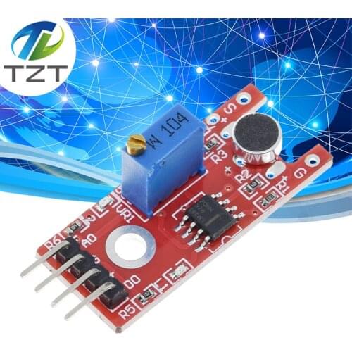 TZT Microphone Voice Sound Sensor Module For Arduino Analog Digital Output Sensors KY-038