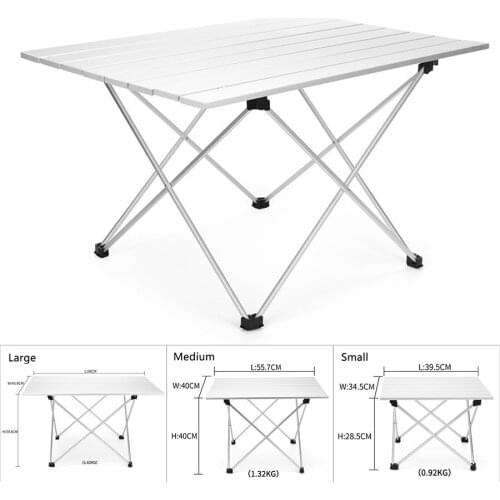 Outdoor Aluminum Alloy Folding Table Camping Picnic Barbecue Table Portable Dining Table