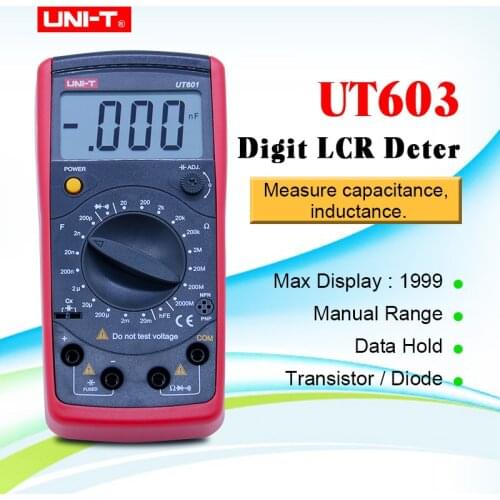 UNI-T UT603 Modern Resistance Inductance Capacitance Meters Testers LCR Meter Capacitors Ohmmeter w/hFE Test