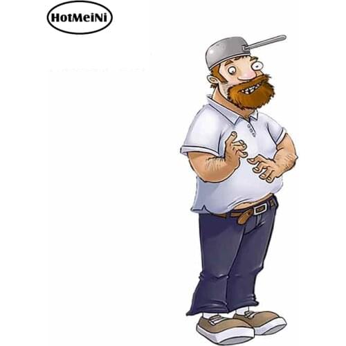 HotMeiNi 13cm x 5.1cm Crazy Dave Car Stickers Window Bumper Vinyl Decal Motorcycle Decor Waterproof Car Styling Graphic