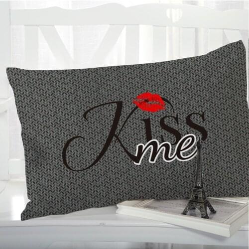 1pc Pillow cover Pillow case Bedding Pillowcase Pillow covers decorative for home 3D HD Print Simple Bowknot Kiss