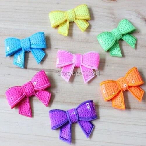 1.7" neon sequin bows girls hair bows for hair accessories hair bows 7colors all have stock