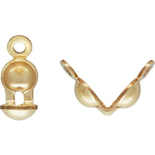 1000Pcs Clamshell Bead Tips Knot Covers Double Closed Loops DIY Jewelry Findings