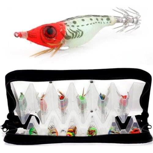 12Pcs/Set 6 Colors Bright Color Realistic Compact Big Eyes Shrimp Lures Fishing Baits for Fishing Enthusiast Приманки рыболовные