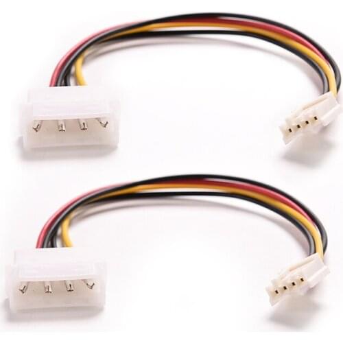 2PCS 4Pin IDE Power Supply to Floppy Drives Adapter Cable Computer PC Big 4p Small 4p Power Cord Floppy Drive Connector