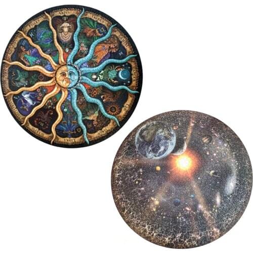 2021 New Arrival 1000 Pieces Puzzle Planet Round Educational Jigsaw Puzzle DIY Game Educational Indoor Toy Gifts For Adults Kids