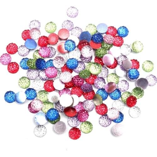 300pcs Mixed Round Bling Resin Decoration Craft Flatback Cabochon Embellishments For Scrapbooking Diy Accessories
