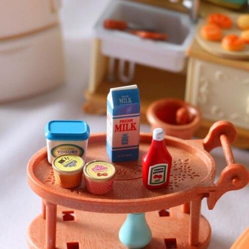 5 Pcs Miniature Toys Multi-use Handmade Plastic Miniature Toys Display for Home