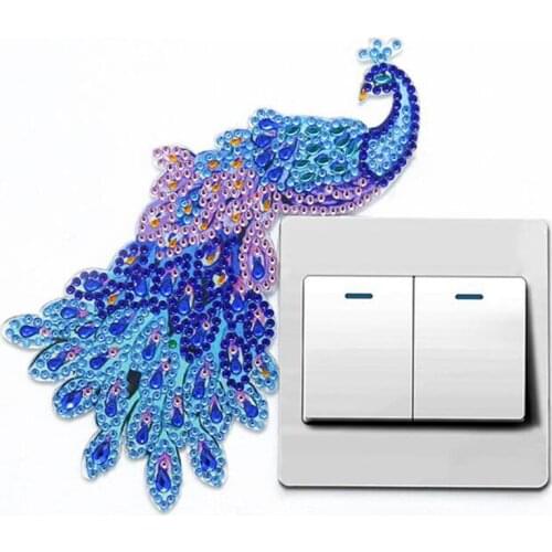 DIY Special shaped Diamond Painting Luminous Switch Acrylic Stickers Diamond Embroidery Bedroom Wall Decals Kids Room Home Decor