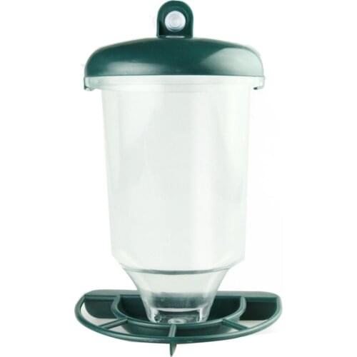 Automatic Bird Feeder with Lid Transparent Plastic Innovative Suction Cup Hanging Bird Food Container Outdoor Bird Feeder