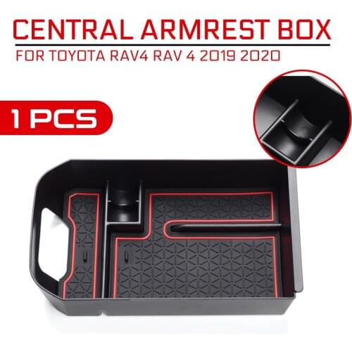 Car Central Armrest Box Stowing Tidying for Toyota RAV4 2019 2020 RAV 4 Center Console Organizer Car Interior Accessories