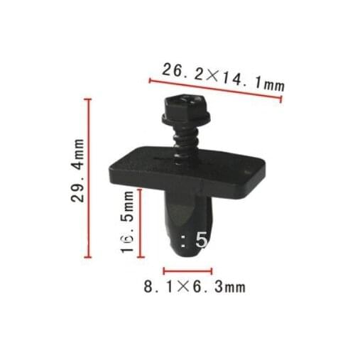 Free shipping 100pcs auto plastic clips push-type retainer