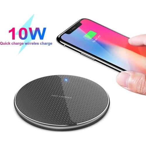 10W Qi Wireless Charger For iPhone 11 Pro Max X XS Fast Charging Pad For Samsung Galaxy S10 S9 Xiaomi USB Wireless Charge Dock
