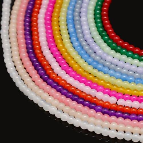 50pcs/lot Dia 8 mm 16 colors Shiny Glass Baking Paint Round Beads For DIY Handmade Craft Clothes Making Sewing Accessories