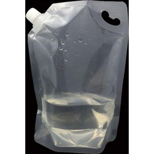 DHL 300Pcs/Lot 100ml Juice Milk Liquid Empty Jelly Beverage PE Poly Bag 8*12.5cm Stand Up Clear Plastic Storage Spout Pack Pouch