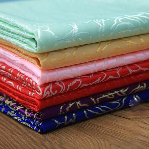 Designer jacquard fabric nylon brocade jacquard fabric Chinese style hollow rose bag pillow cushion handmade diy cloth fabric