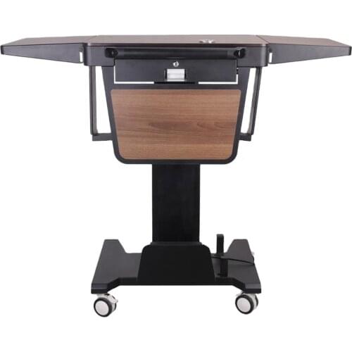 Electric Height adjustable Podium LCD screen rostrum/smart podium with Speaker Visualizer Mobile presentation Table