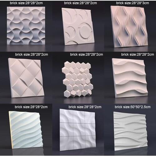 Geometric shape of silica gel mold Scandinavian wind cement concrete gypsum wall brick wall paste silica gel mold square