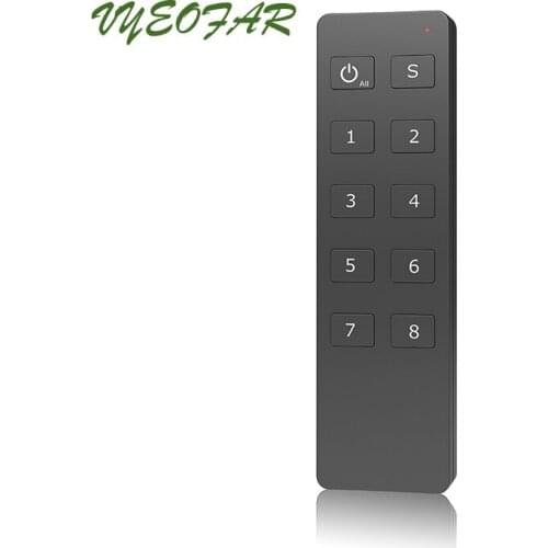 Iskydance RF Wireless Remote 8 Zone RU8 Work With V Series Receiver/Touch Panel; Led Single Color Strip Light Use