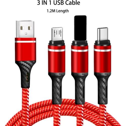 Multi usb charging cable for samsung s20 note10 type c usb fast charge wire for huawei mate20 p30 micro usb cable for oppo vivo