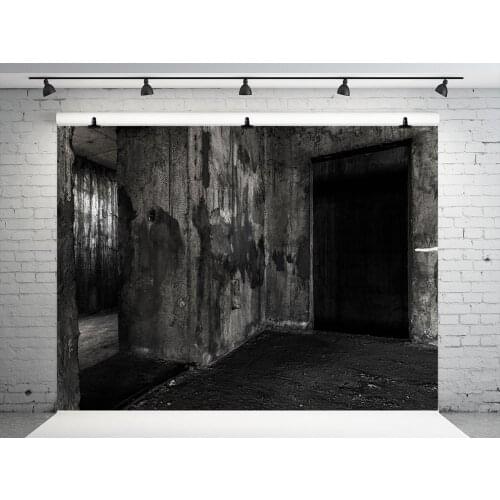 VinylBDS Halloween Horrible Interior Photography Backdrop Dark Wood Texture Indoor Background Photo Studio Props