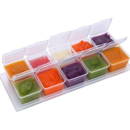 1set BPA Free Juice Cups Baby Tableware Suit Baby Food Supplement Crisper Box PP Plastic Food Supplement Storage Cup with Tray