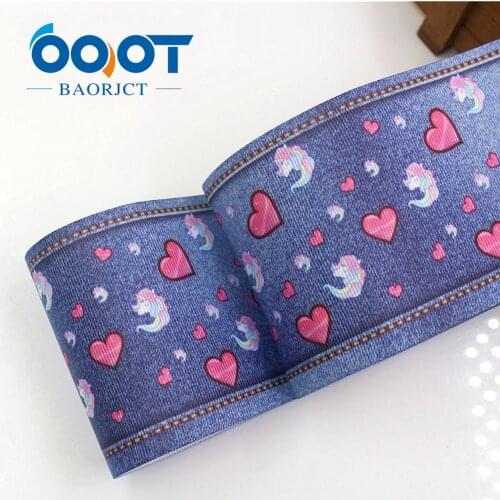 1038 - 3 inch 75mm Cartoon Printed grosgrain ribbon , 10 yards DIY handmadeHair accessories Material wedding gift wrap