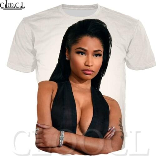 Fashion Sexy 3D Print T Shirt Nicki Minaj Rapper Star Singer Hip Hop Sweatshirt Tees Casual Plus Size Tshirt Women/Men Clothes