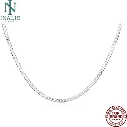 INALIS Chains Necklaces Fashion Silver Plated Mens Necklace Choker Trend Personality Anniversary Birthday Gifts For Boyfriend