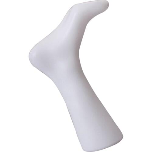 Plastic Female Adult Foot Mannequin Model For Socks Sox Display, White