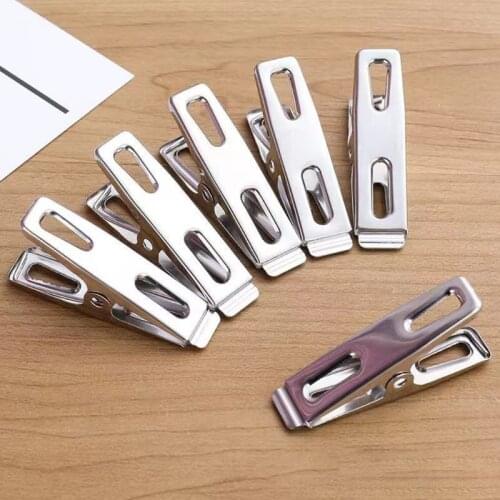 40pcs/lot Stainless Clothespins Home Steelsock Shoes Clothes Storage Strong Spring Pegs Organizer Bathroom Accessories In Stock
