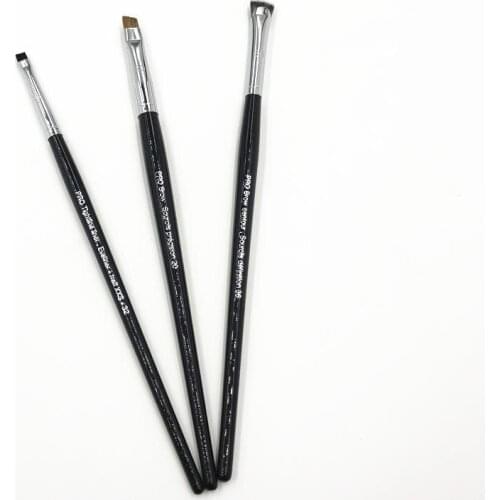 Professional Small Tightline Eyeliner Brush Pro Angled Flat Eyebrow Contour Makeup Precision Brow Brush #20 #32 #36 Cosmetic