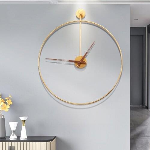 Nordic Simple Wall Clock for Living Room Metal Clock