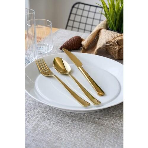 Lux durable Gold&Bronze 24 Piece 6 Person Cutlery Set(spoon&knives&fork)