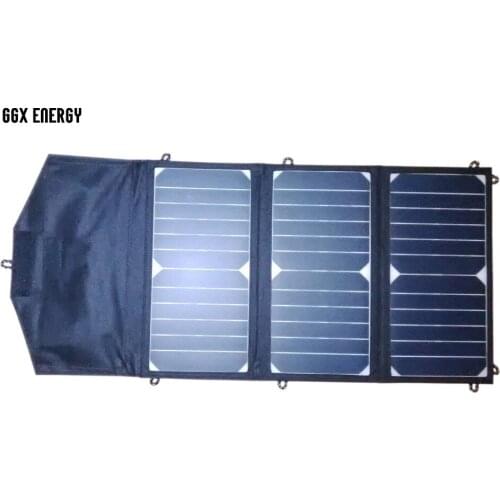 GGX ENERGY 21 Watt Foldable Sunpower Solar Cells Panel + 20000mah Power Bank Portable Battery for Laptop/Mobile Phones/Tablets