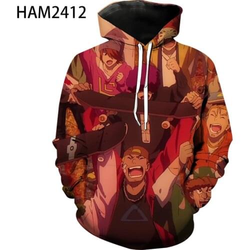 Darlin Mens spring autumn Hoodie cartoon 3D hip hop home style childrens couple cool fashion leisure long sleeve Sweatshirt