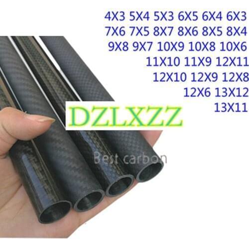 1pcs 2pcs 3K Carbon Fiber Tube pipe carbon fiber rod 4mm-13mm DIY Drone kit Quadcopter Frame arm Landing Gear drone Accessories