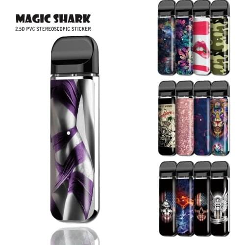 Magic Shark Sexy Lady Car Motorcycle Buddha Statue USA Flag Full Wrap Film Case Cover for Novo Skin Sticker for Smok Novo