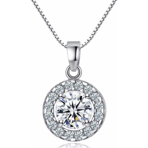 Elegant Unique Women Round Zircon CZ Necklace Chain Choker For Women Gift Shiny