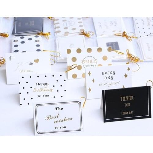 15pcs/lot Mix Designs Thank You for You Best Wishes Folding Card Message Card Party Invitations Card Holiday Greeting Card