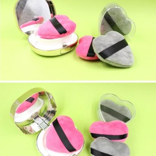Y1UF Makeup Puffs Cotton Powder Puff Concealer Foundation Cosmetic Tool in Love Shape with Strap