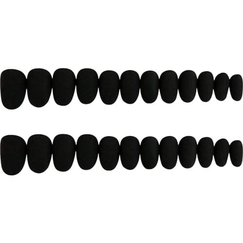 24x Pure Color Matte False Nails Full Cover Art Tip for Party Dating Wedding