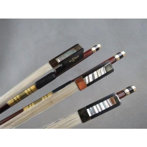 3pcs best balance Brazilwood violin bow 4/4,ebony frog,round stick