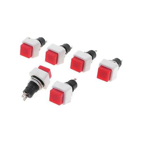 AC 125V/1A N/O SPST Momentary Red Push Button Switch No/Off