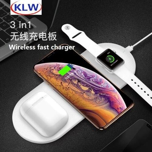 X9 three-in-one Qi wireless charging pad One-stop fast charging For ios X/XS Max XR 8 Plus Mirror android S9 S10+ Note 9 8