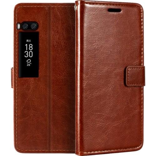 Case For Meizu Pro 7 Wallet Premium PU Leather Magnetic Flip Case Cover With Card Holder And Kickstand For Meizu Pro 7