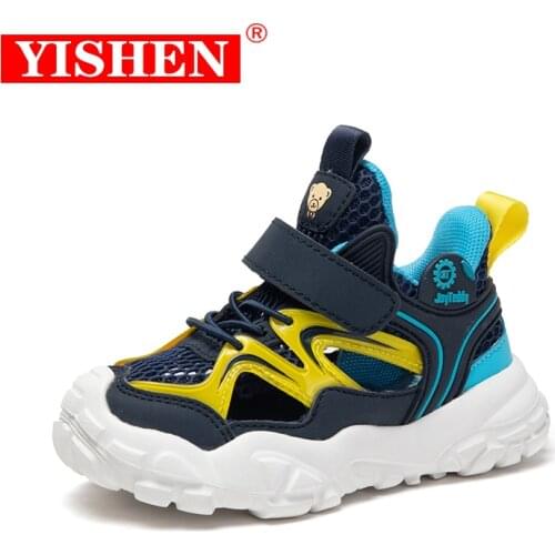 YISHEN Spring Autumn Kids Shoes Baby Boys Girls Childrens Casual Sneakers Breathable Anti-Slip Running Sports Shoes Size 26-38