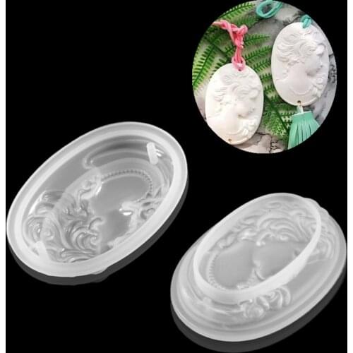 Elegant Lady Pattern Epoxy Resin Mould Pendant Silicone Mold for DIY Pendant Jewelry Accessories Making Home Decoration Crafts