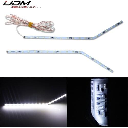 IJDM Xenon White truck model LED Background Illumination For Ford F250 F350 F450 2017-2020 Super Duty Side Fender Chrome Emblem